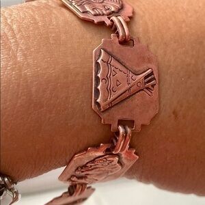 100% COPPER , VINTAGE BRACELET , see pictures, hand made, native of Americans
